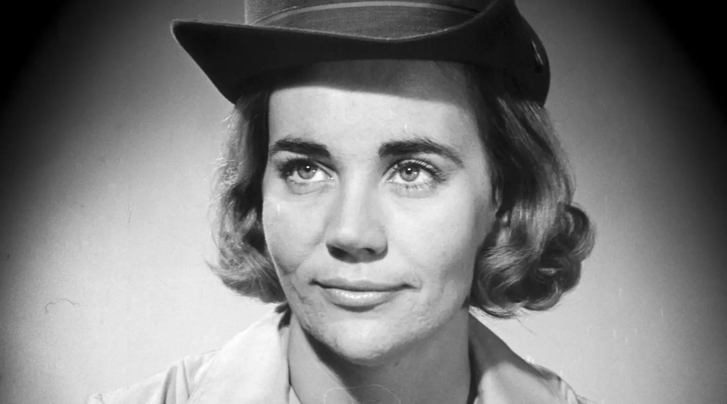Studio portrait of Jean Matthews in her Red Cross uniform and hat