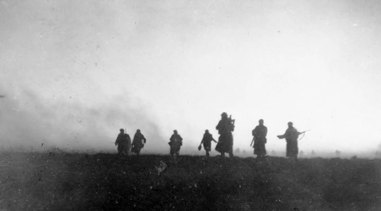  Australian troops attack at dawn at Bardia on the morning of 3 January 1941. AWM 134446