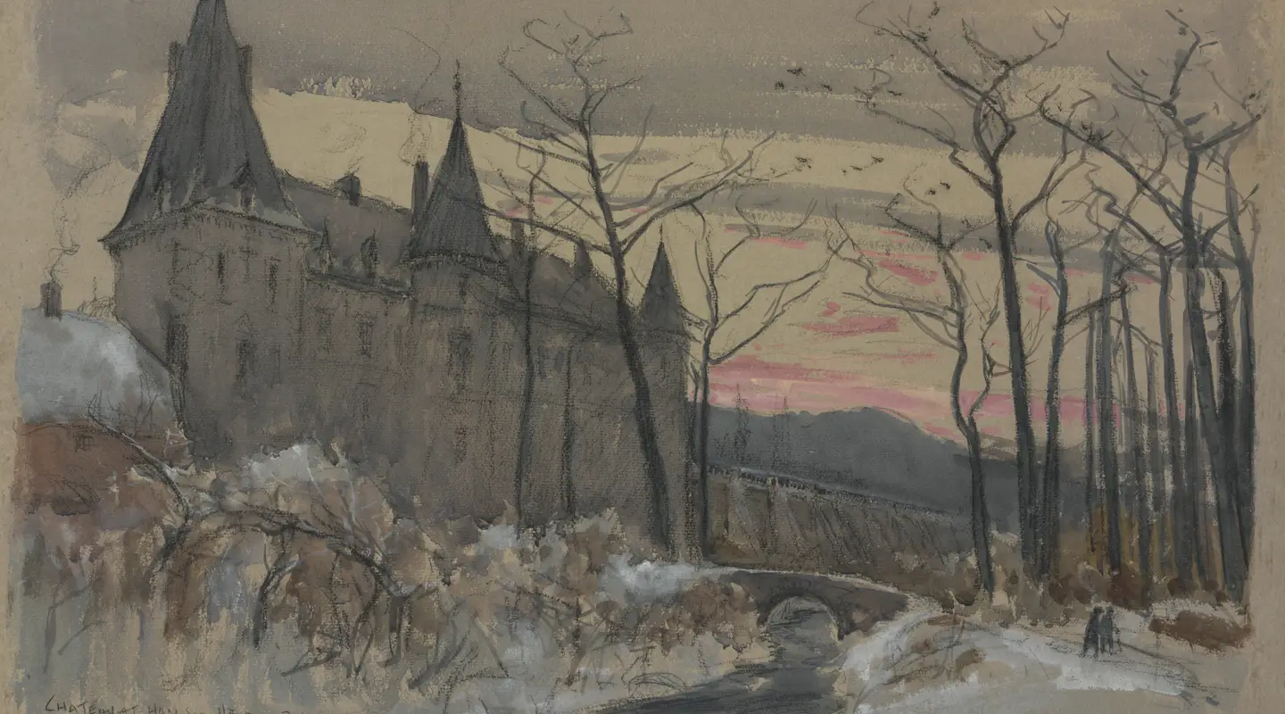 A.H. Fullwood, Chateau at Ham-sur-Heure (1918). ART02450 