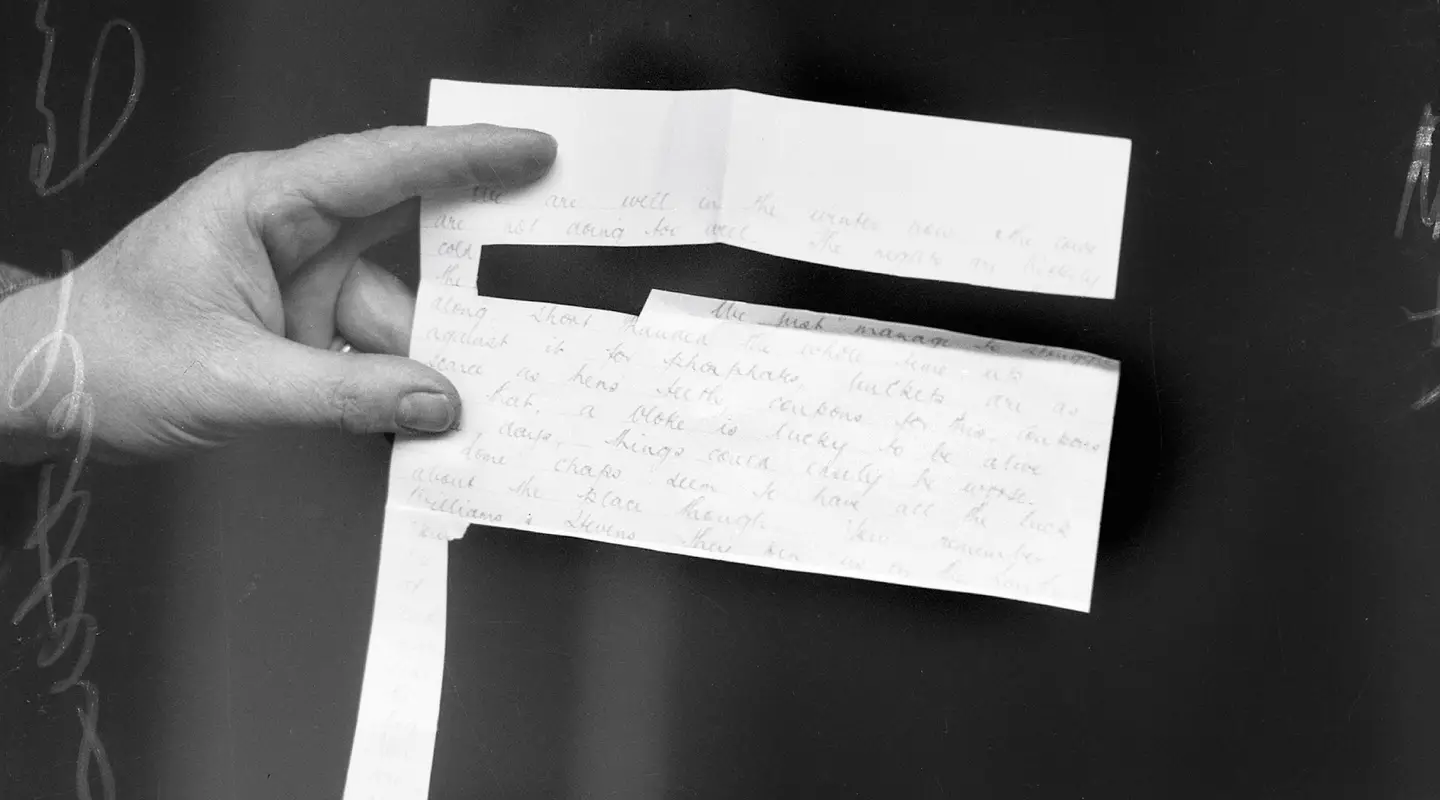 A letter after it was censored, AWM 139314