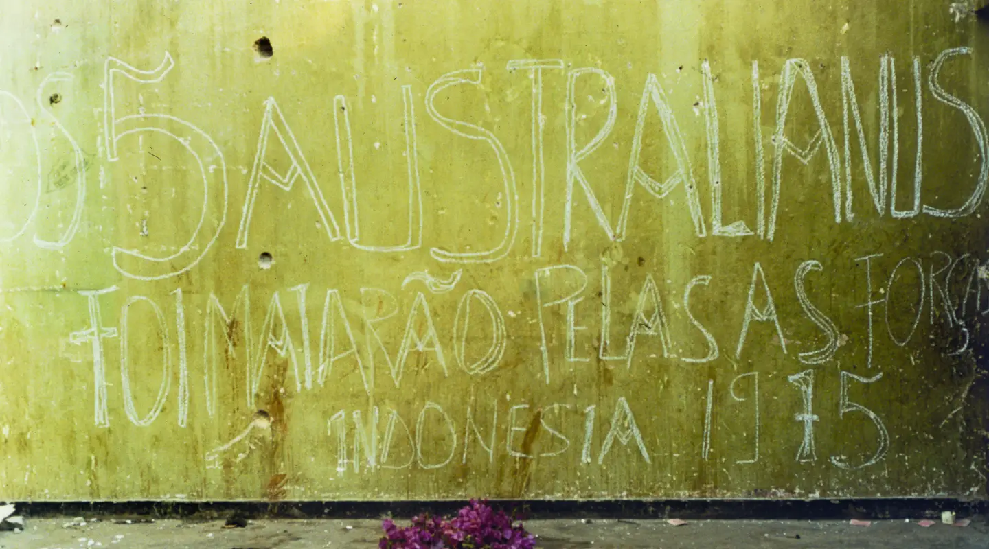 A 1999 memorial to the Balibo 5