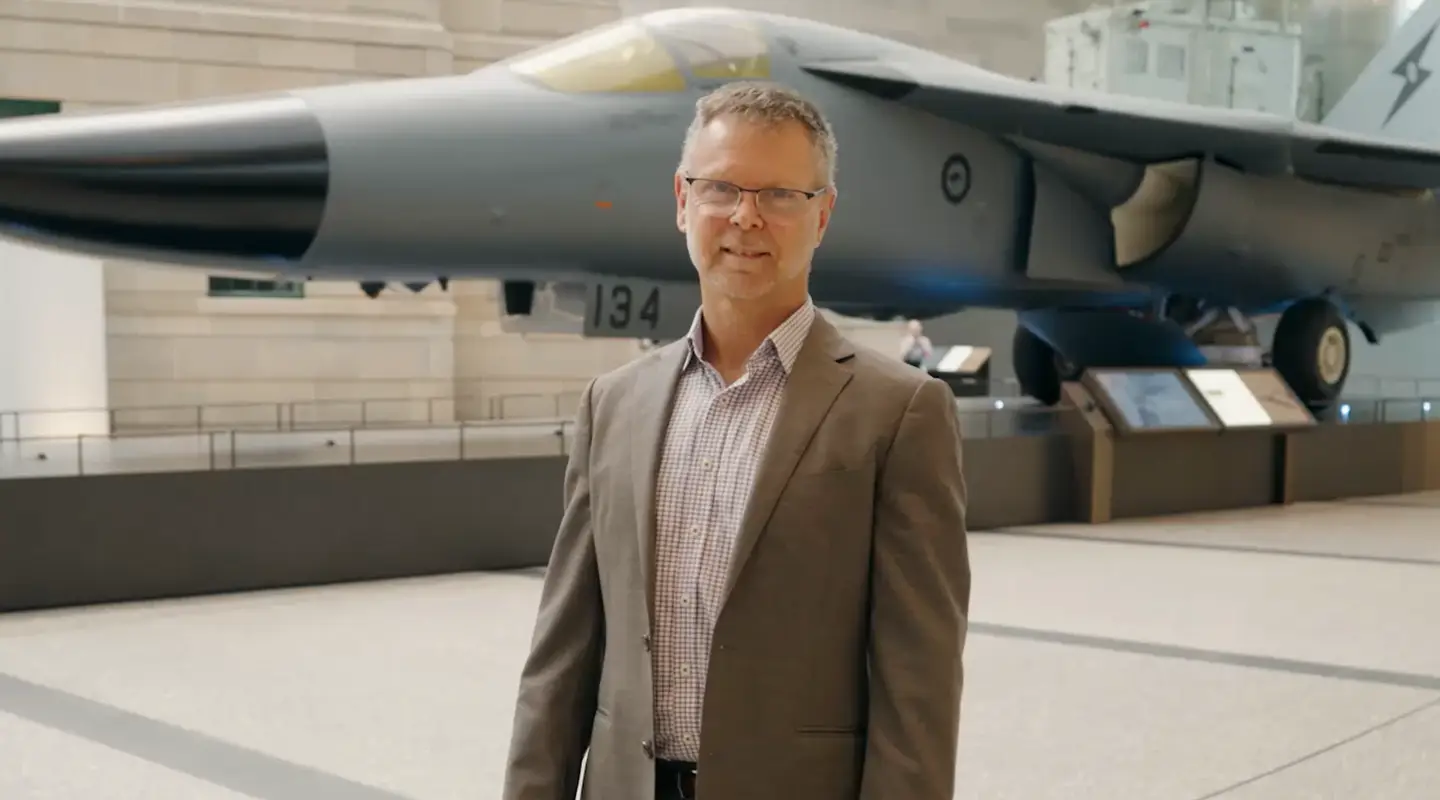 Lyle Holt in front of the RF-111C