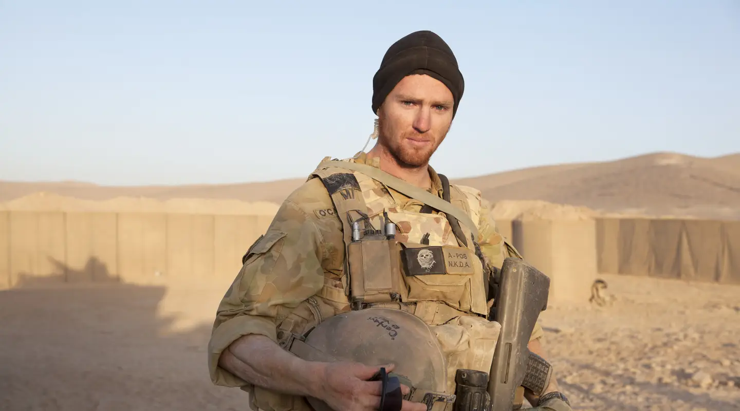 A member of the Australian Operational Mentoring and Liaison Team (OMLT) at Patrol Base (PB) Wali.