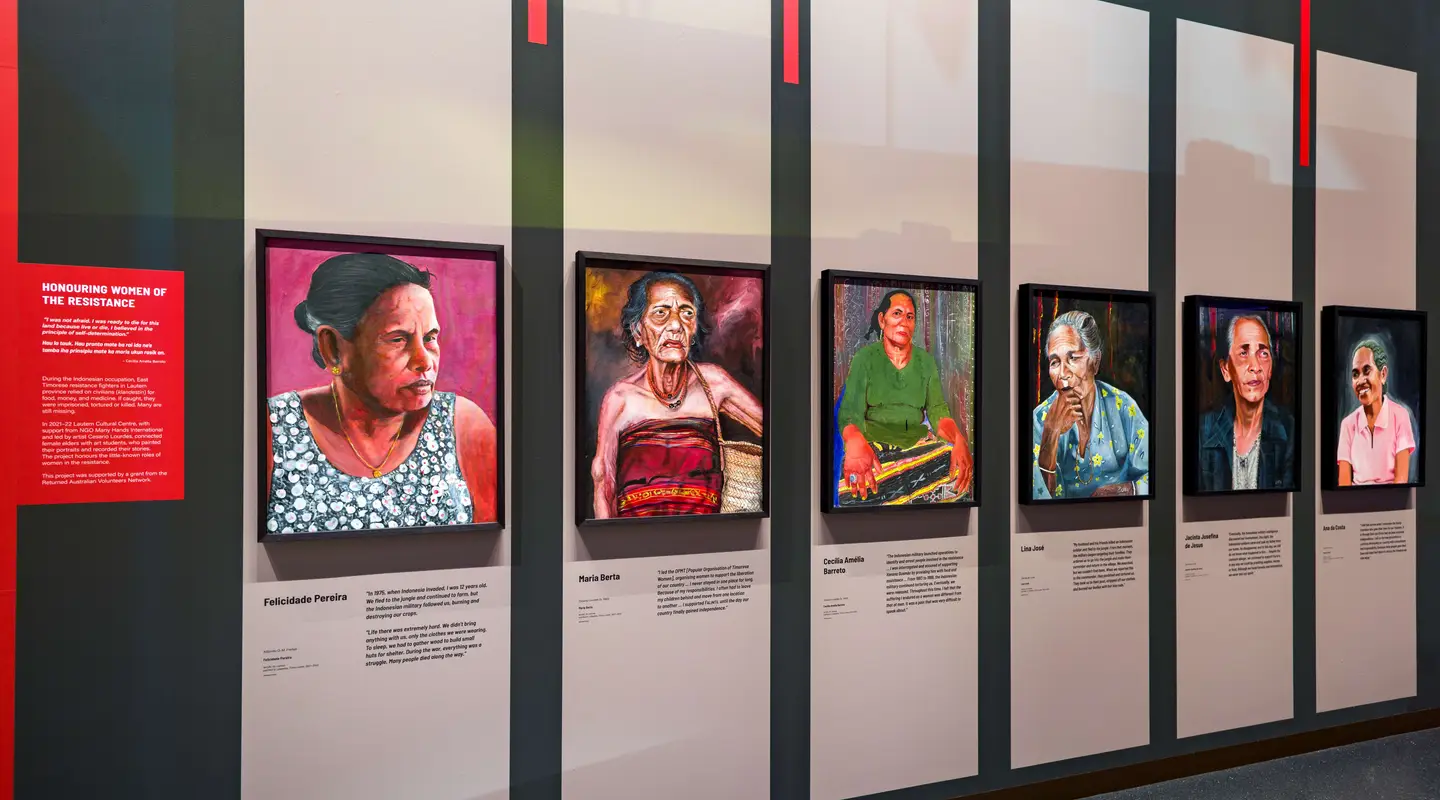 Portraits of Timorese women who supported the resistance against Indonesian occupation.