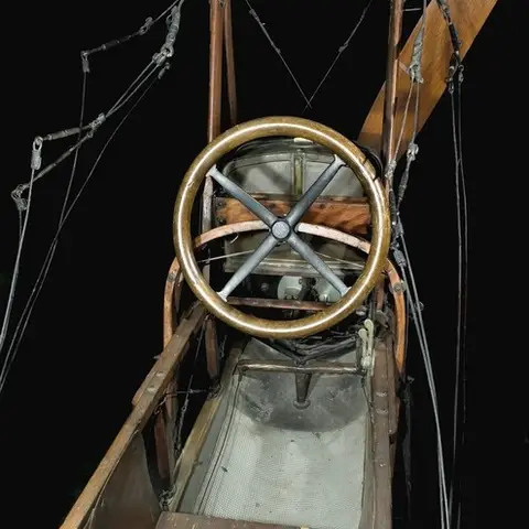 Deperdussin taxi-type single seat training monoplane with 35hp Anzani Y-type three cylinder engine radial. 