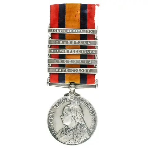 Queen’s South Africa medal belonging to Lieutenant Thomas Moore