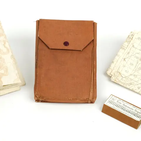 MacNeil carried these maps in this waterproof carrier during his last actions near Habonnières in August 1918.