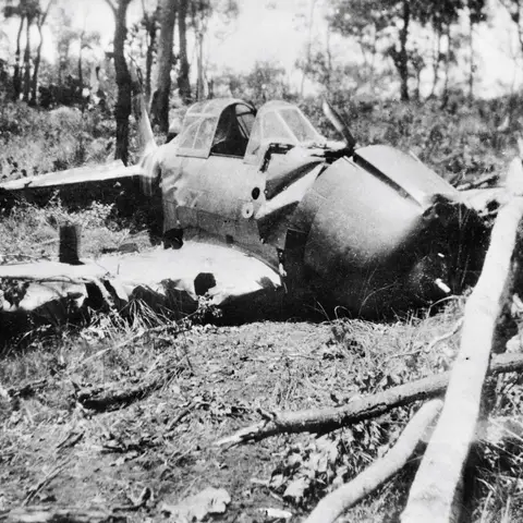 Imperial Japanese Navy Mitsubishi A6M Zero fighter aircraft that crash landed on Melville Island