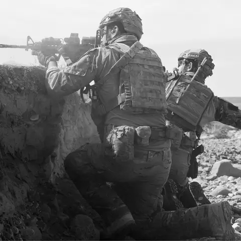Australian Army soldiers from Special Operations Task Group conduct a range practise in Uruzgan province, southern Afghanistan, in 2012.