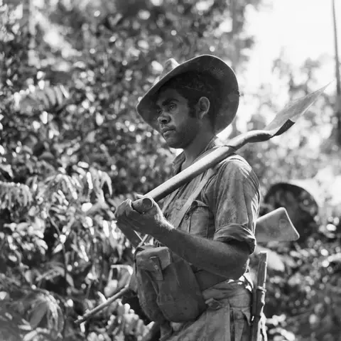 Private Victor Nelson of 2/3 Pioneer Battalion at Tarakan, Borneo, 1945