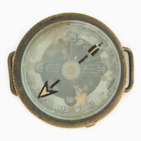 Japanese brass-cased compass found on Bougainville