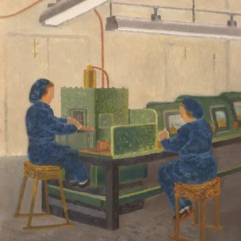 Sybil Craig, Closing and flattening bay (Detonator Section, Commonwealth explosives factory, Maribyrnong), 1945