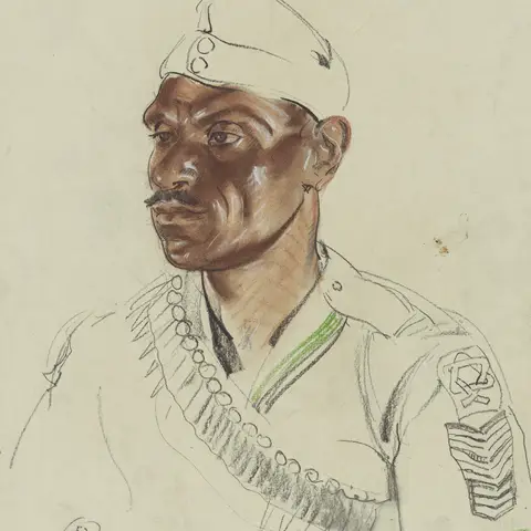 Drawing of PNG Sergeant Katue