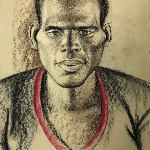 Artwork of PNG soldier, Sergeant Iwagu