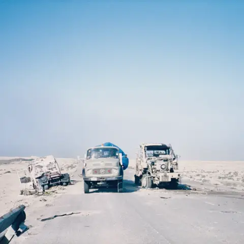 Making their way back to Kuwait City. 