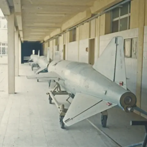 Silkworm missiles at the Kuwait Girls School. Courtesy of Ian Parker