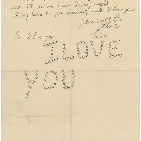 Letter from Colin to Irene