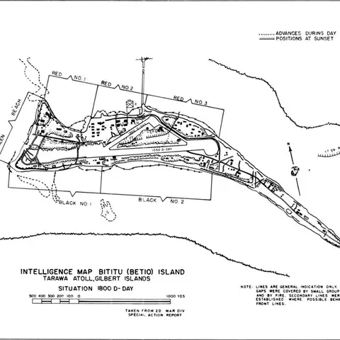 4.	The tip of Betio, Red beaches of the lagoon 