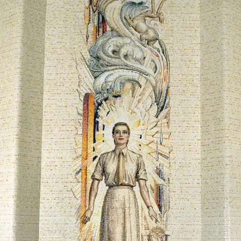 Hall of Memory mosaic pendentive: Women's services AWM ART90409.003