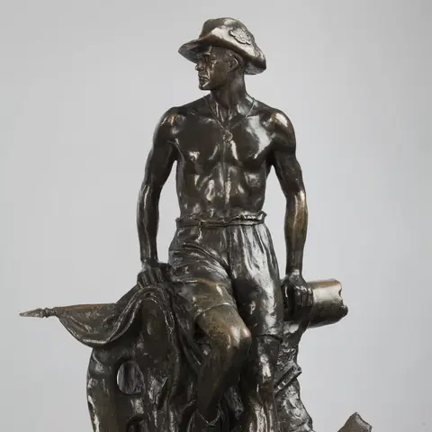 Wallace Anderson, Evacuation (1925), bronze. ART09633
