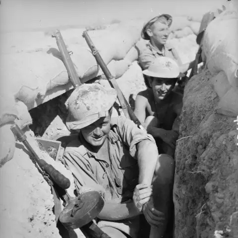 Australians standing by in a hot section of the front, 400 yards from the enemy, Tobruk