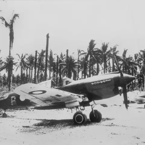 Curtiss P-40E Kittyhawk Fighter Aircraft of No. 77 Squadron RAAF at Milne Bay