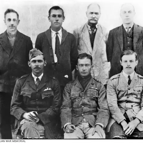 Group portrait of Australian prisoners at Afion Kara Hissar