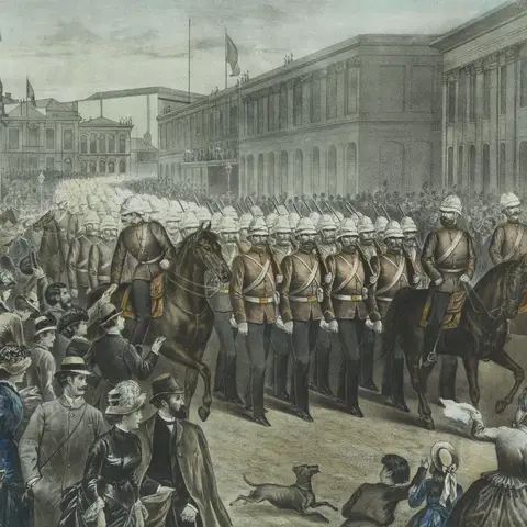 Departure of the NSW Contingent from Sydney for the Sudan. ART14433