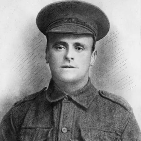 Studio portrait of Private Ernest Albert Corey, 55th Battalion AIF.