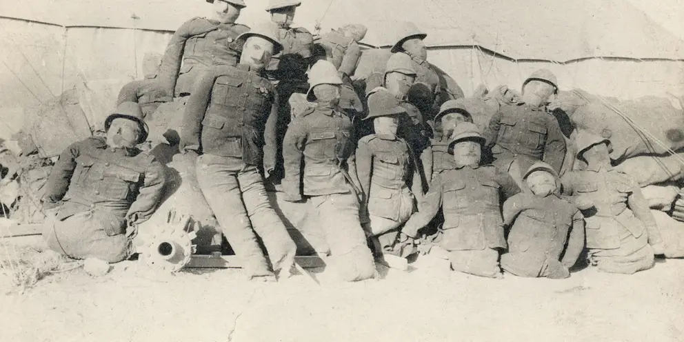 A pile of dummy soldiers