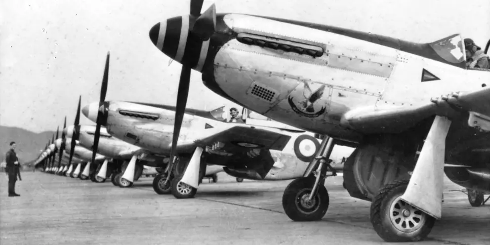P51D Mustang fighters of No. 77 Squadron