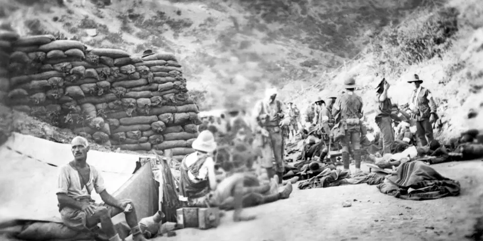 wounded light horsemen AWM C02707