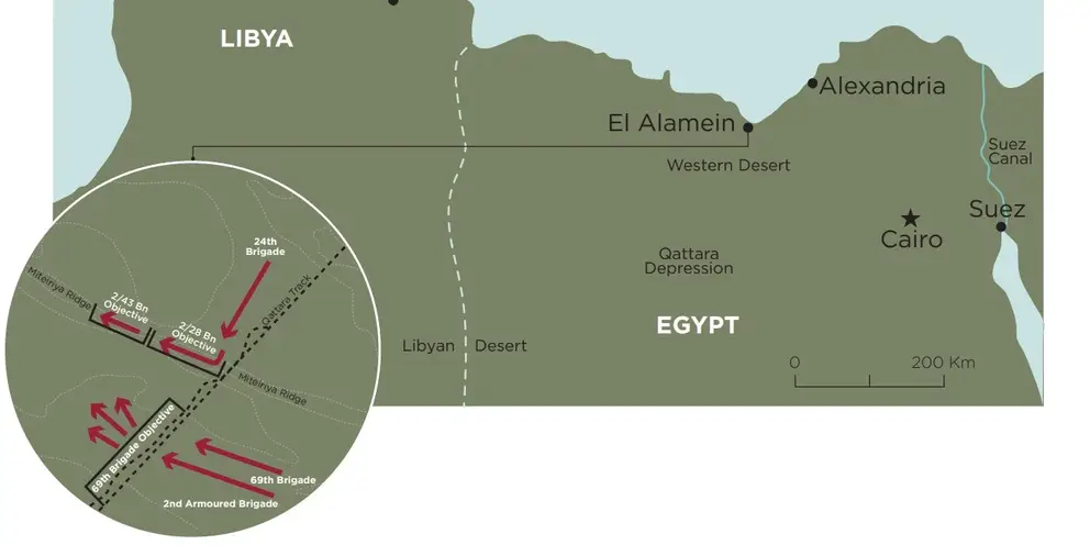 The plan of attack for the assault on Ruin Ridge, 26–27 July