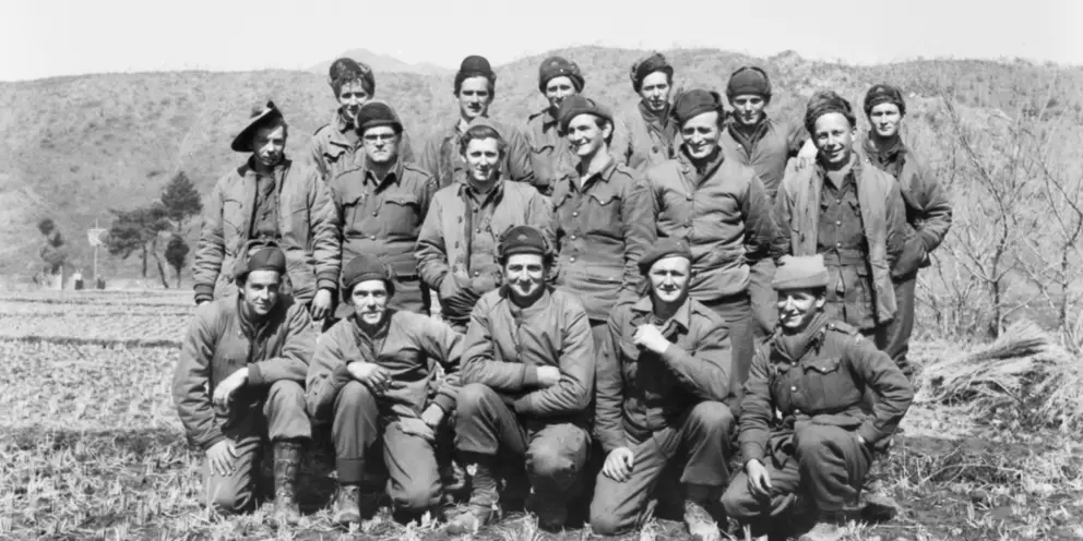John Murphy (back row, second from right) with members of 1 Platoon, A Company, 3RAR