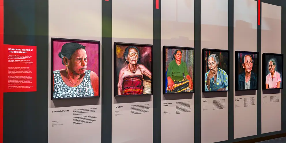 Portraits of Timorese women who supported the resistance against Indonesian occupation.
