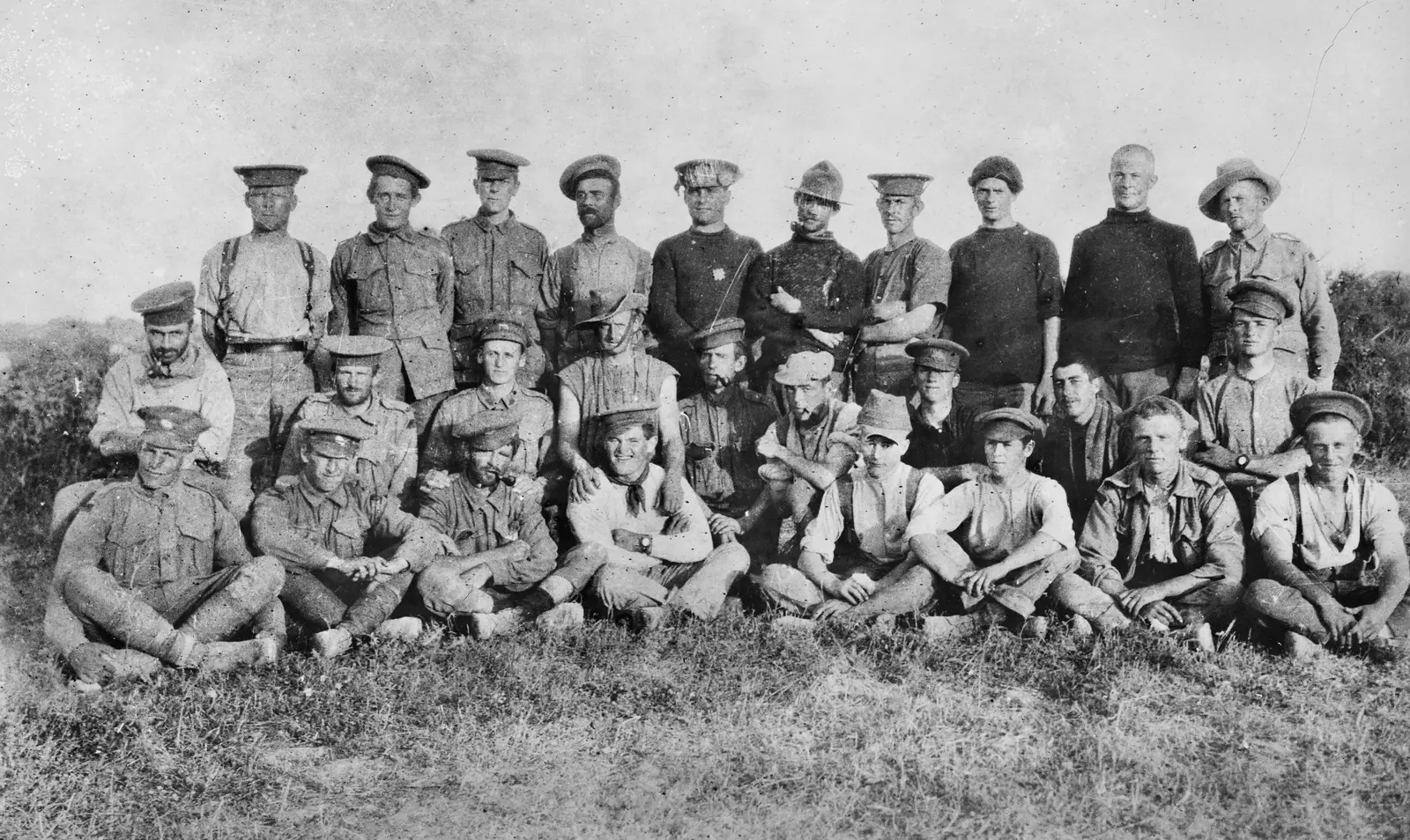 The surviving members of D Company, 7th Battalion, following the battle of Krithia.
