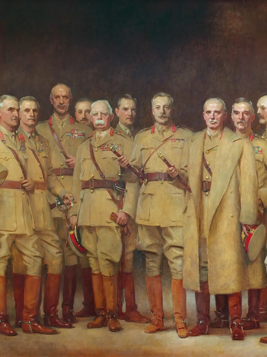 Painting by John Singer Sergeant of 22 General Officers of the First World War in military dress.