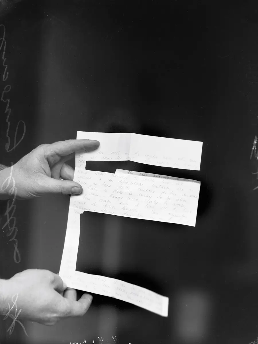 A letter after it was censored, AWM 139314