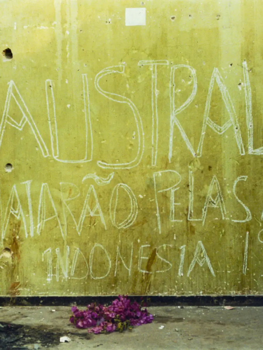 A 1999 memorial to the Balibo 5