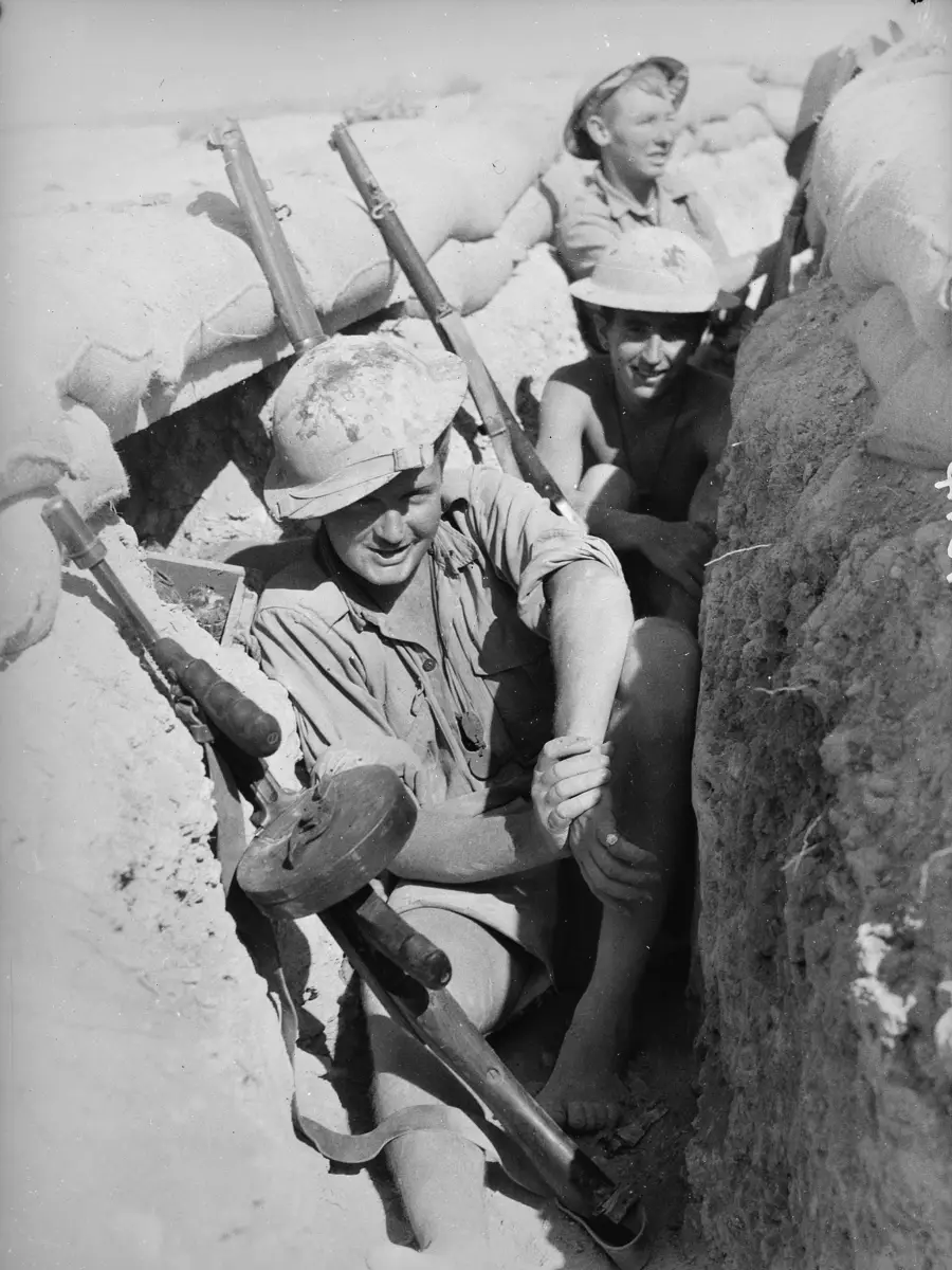Australians standing by in a hot section of the front, 400 yards from the enemy, Tobruk