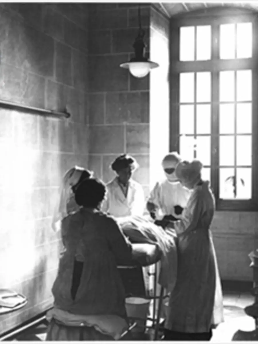 Operating theatre, Royaumont. from Eileen Crofton, The women of Royaumont 1997.