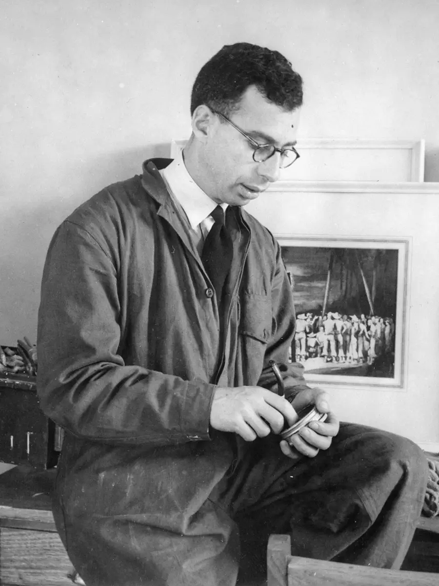 Harold Freedman in his studio, Melbourne 1946.