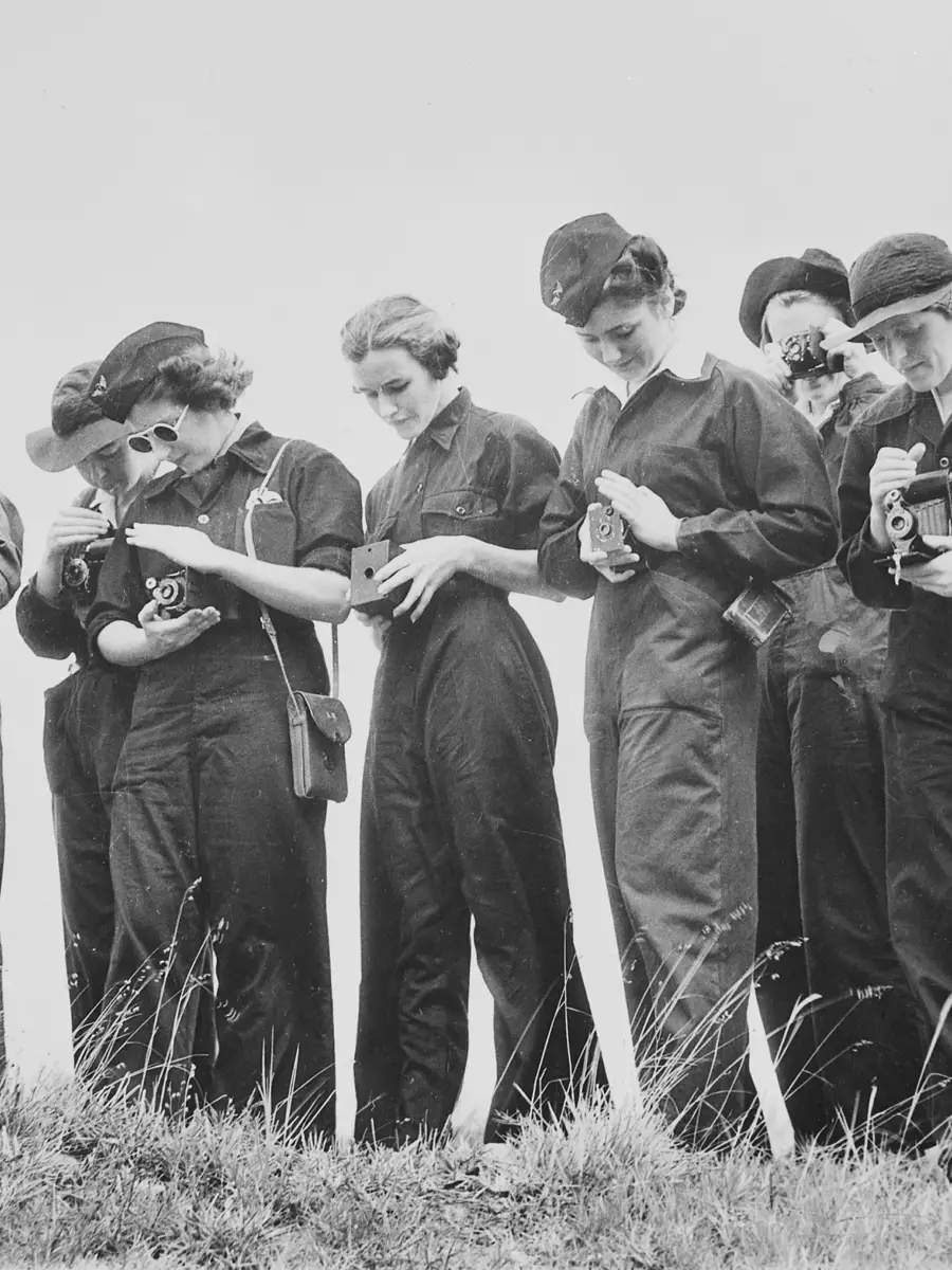 The Photographic Squadron of the WATC using a variety of cameras during a training field day.