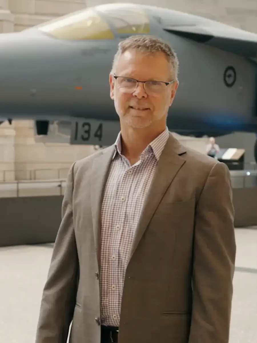 Lyle Holt in front of the RF-111C