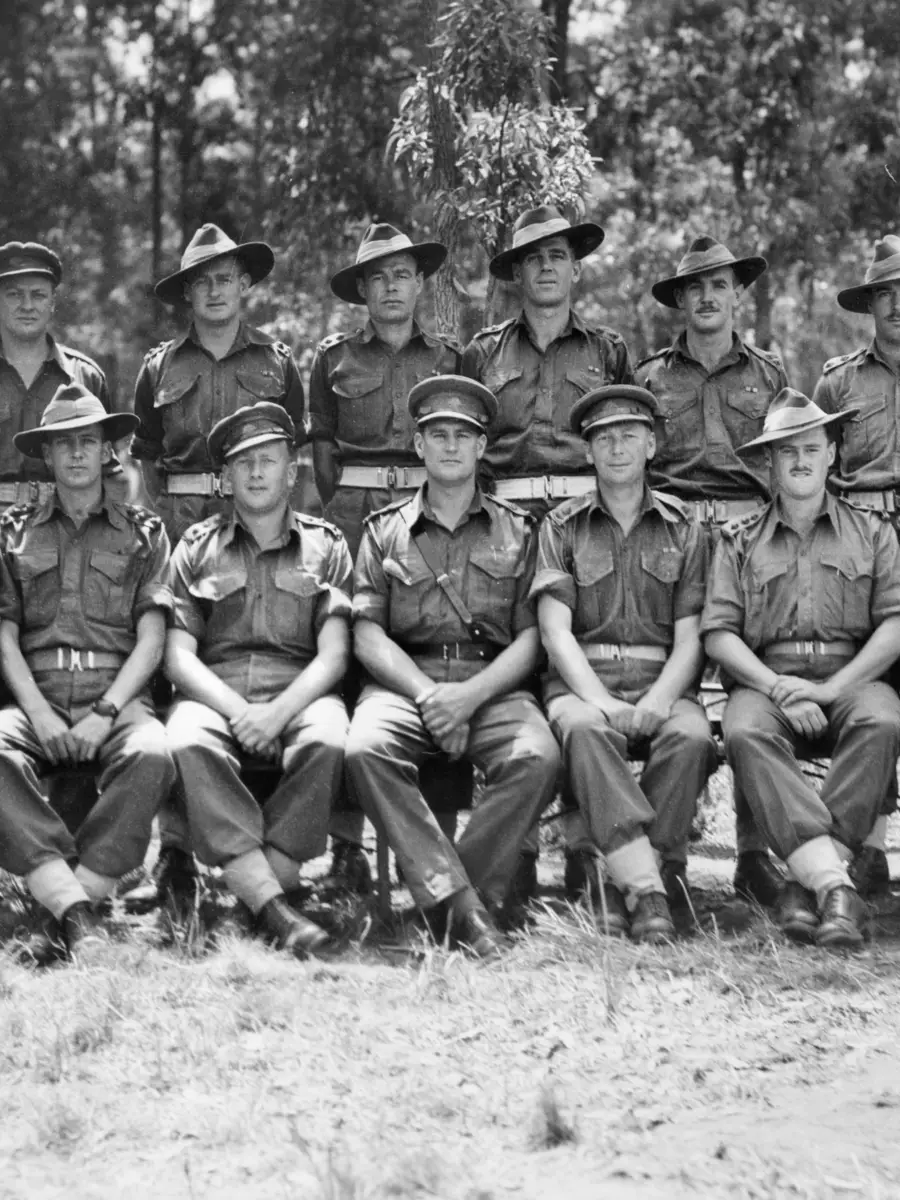 Original officers of the 2/4th Infantry Battalion, 19th Infantry Brigade. 081171