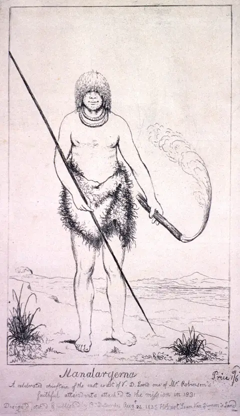 Benjamin Duterrau, Manalargerna: A celebrated chieftain of the east coast of V.D. Land