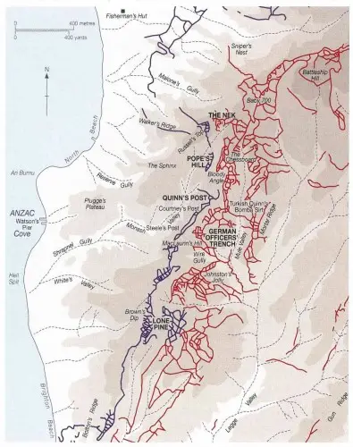 Map ANZAC cove