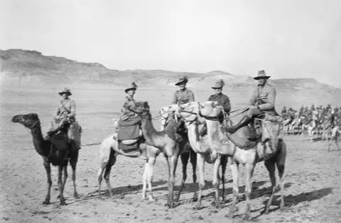 Five members of the 4th Battalion, Imperial Camel Corps