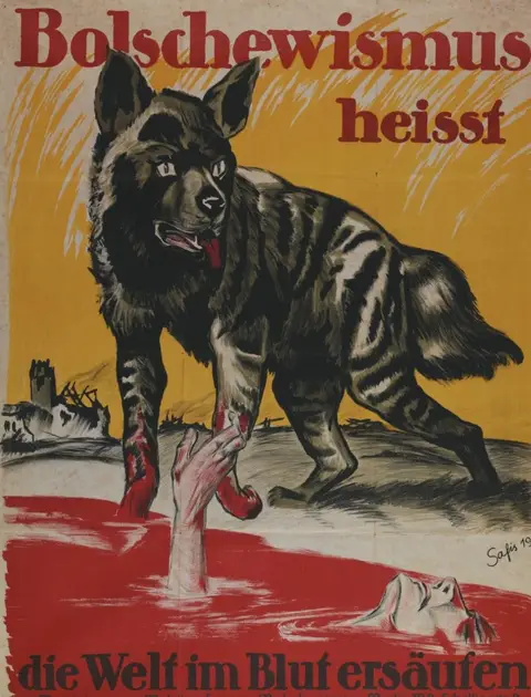 German anti-Bolshevik propaganda poster