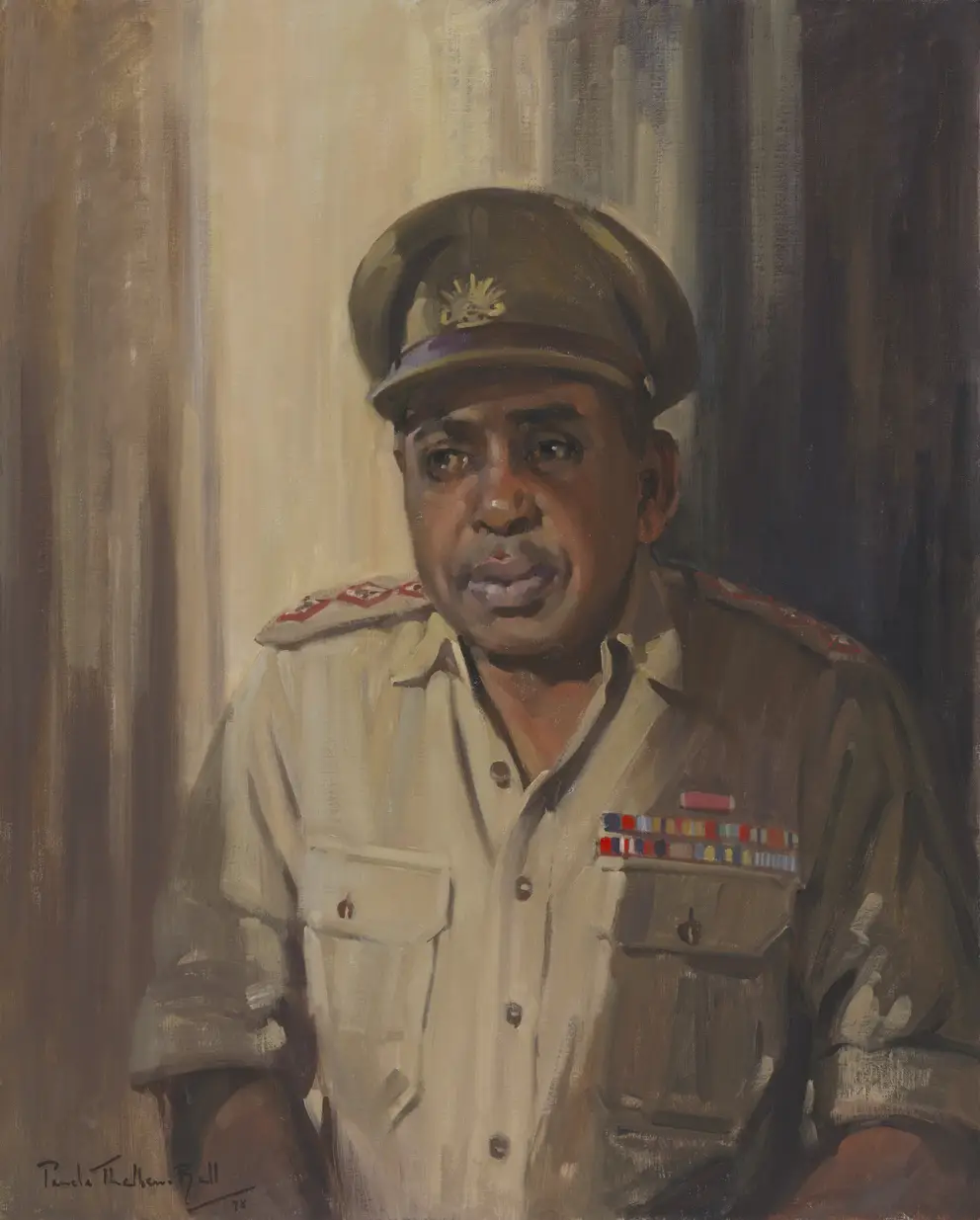 Artwork by Pamela Thalben-Ball, titled Captain Reg Saunders